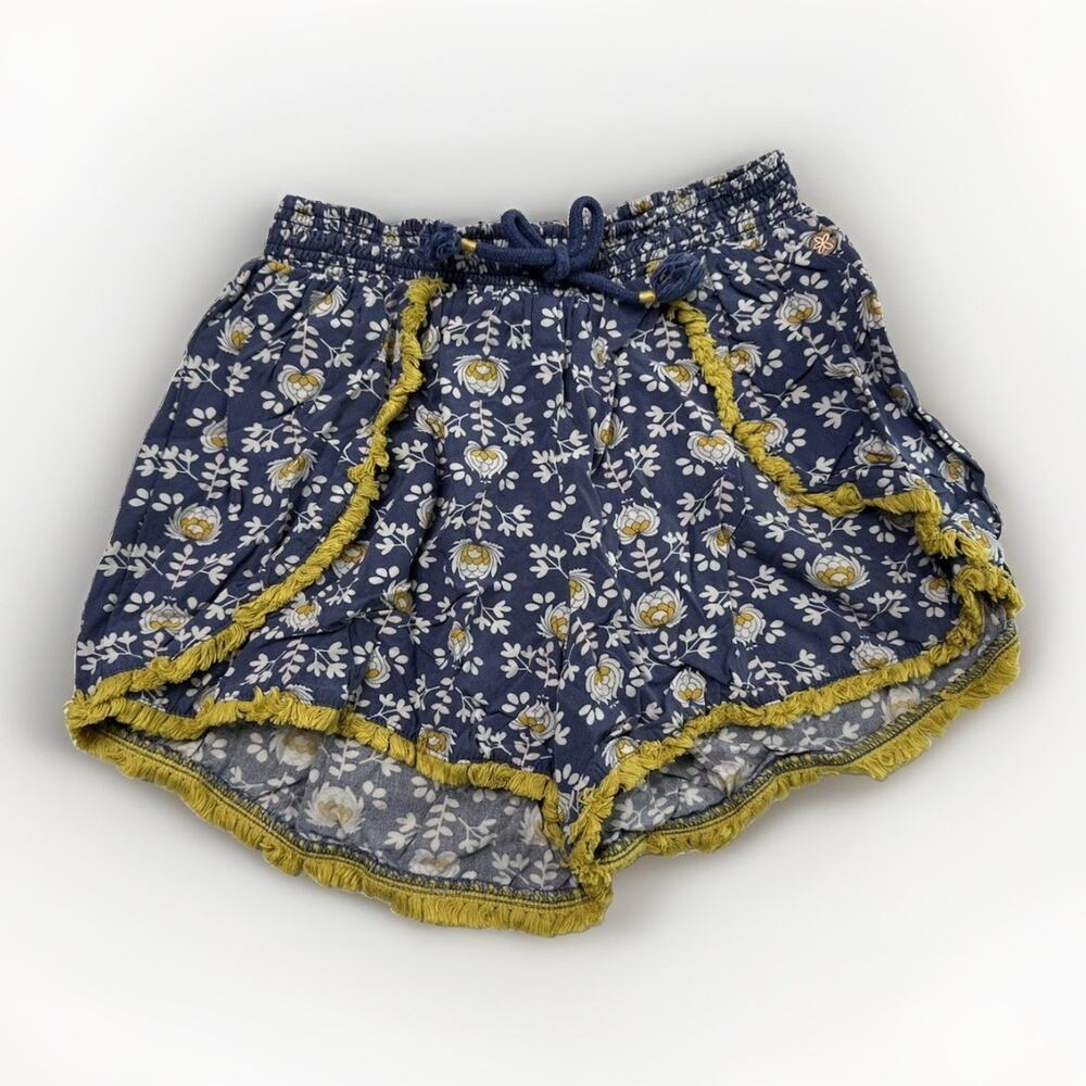 Matilda Jane Pep it Up Shorts Girls Size 14 Blue Yellow Floral